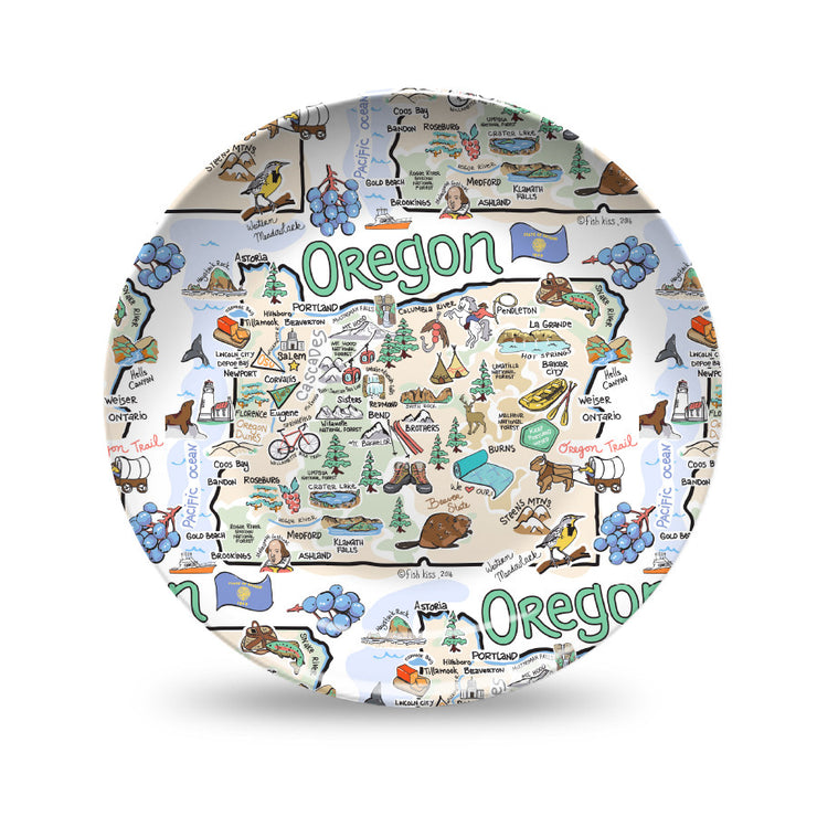 Oregon Map Plate
