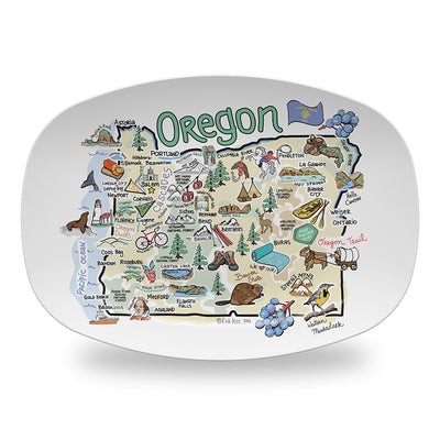 Oregon Map Platter