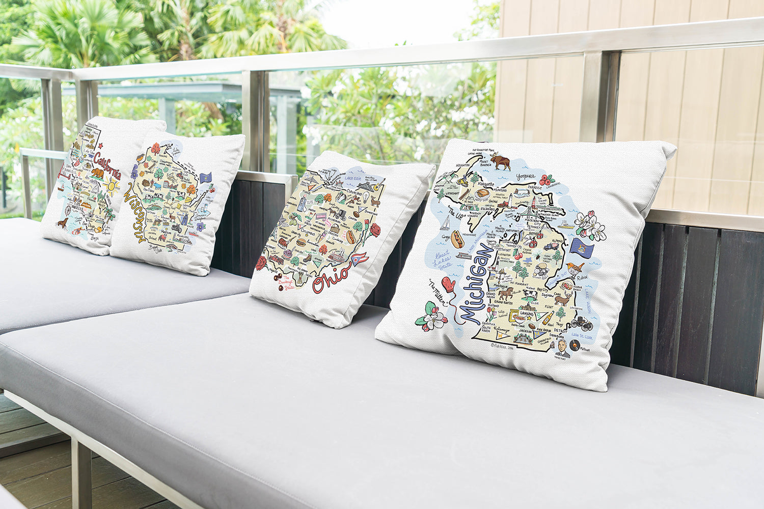 California Map Pillow