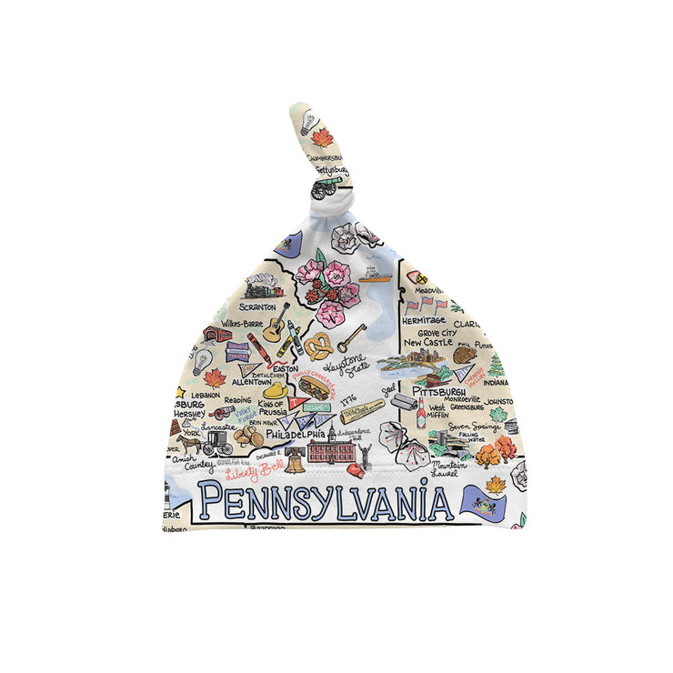 Pennsylvania Map Baby Hat - JERSEY
