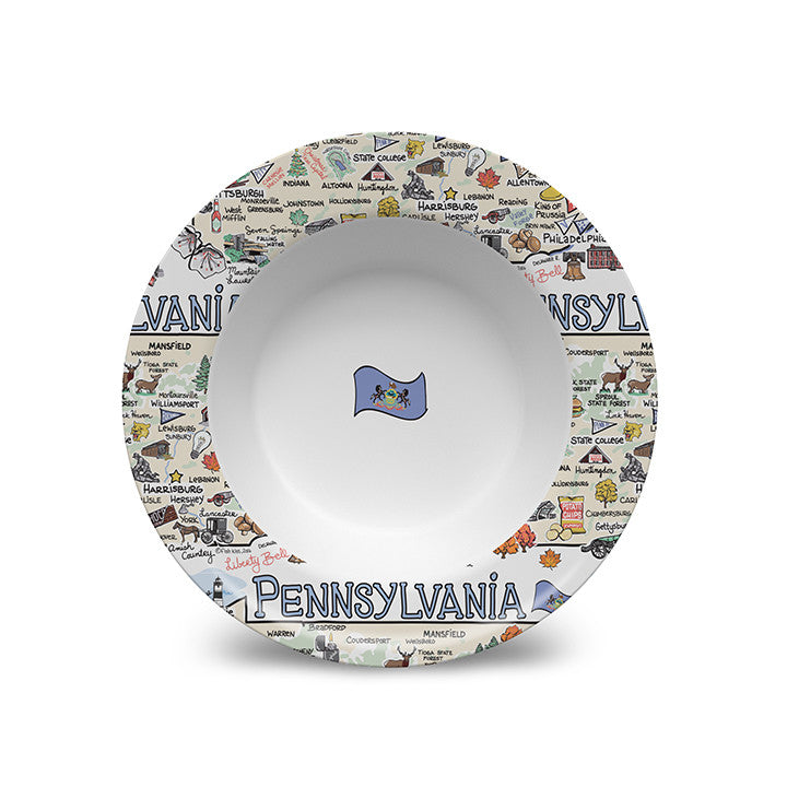 Pennsylvania Map Bowl