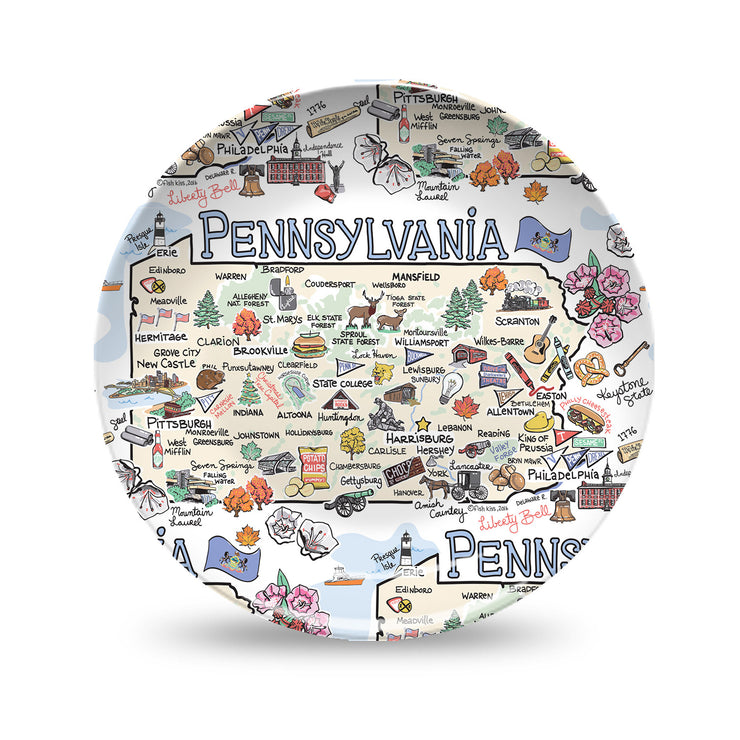 Pennsylvania Map Plate