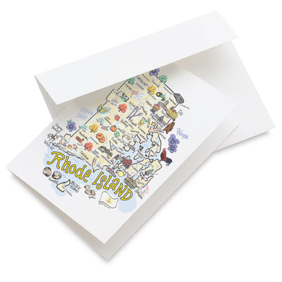 Rhode Island Map Greeting Card