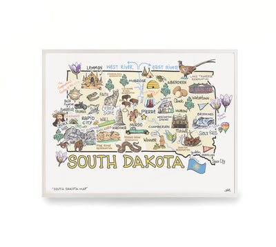 South Dakota Map Print