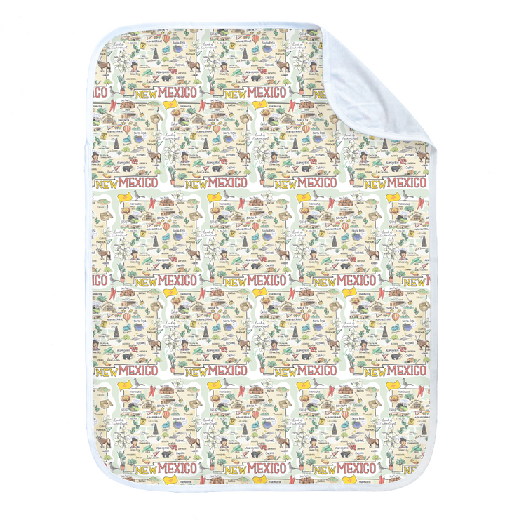 ORGANIC COTTON - New Mexico Map Baby Blanket