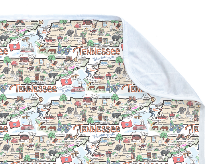 Tennessee Map Baby Blanket - PIMA