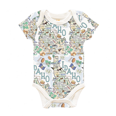 Idaho Map Baby One-Piece - PIMA