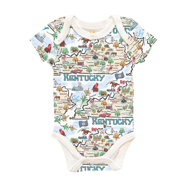 Kentucky Map Baby One-Piece - PIMA