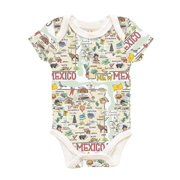 New Mexico Map Baby One-Piece - PIMA