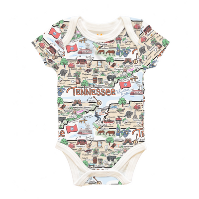 Tennessee Map Baby One-Piece - PIMA