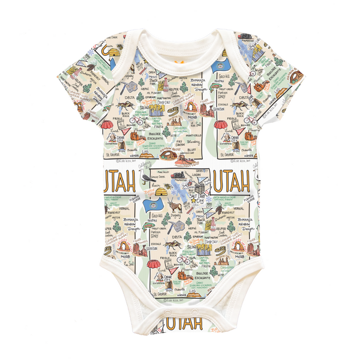 Utah Map Baby One-Piece - PIMA