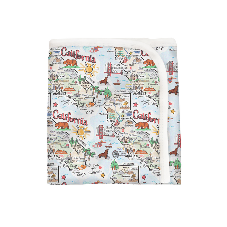 California Map Baby Blanket - PIMA
