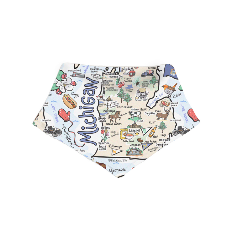 Michigan Baby Bandana Bib