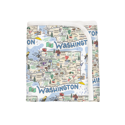 Washington Map Baby Blanket - PIMA