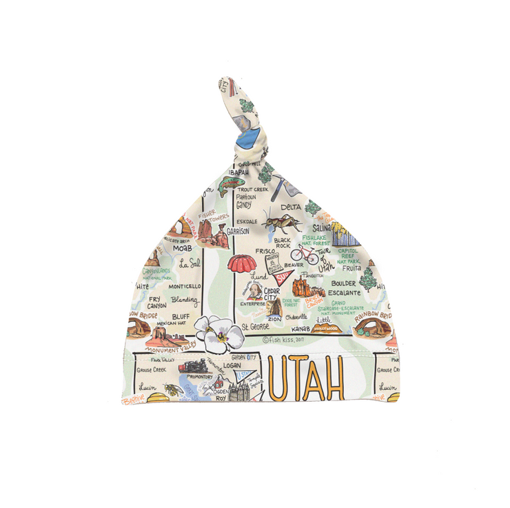 Utah Map Baby Hat - PIMA