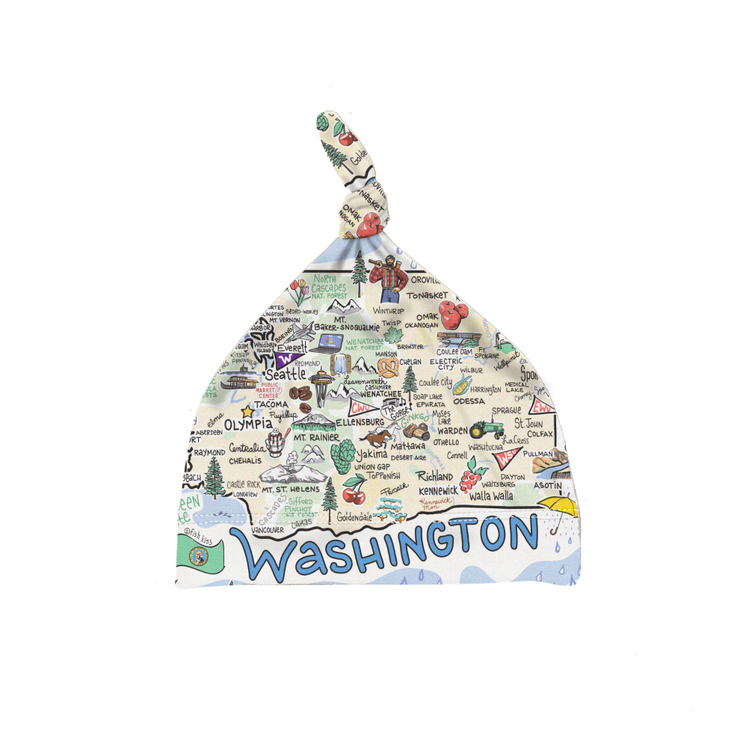 Washington Map Baby Hat - PIMA