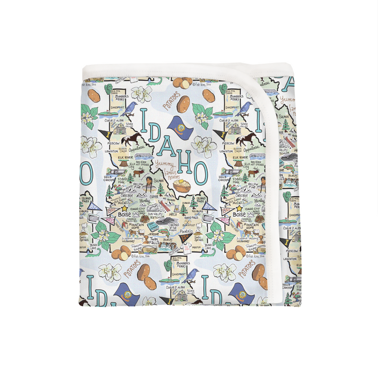 Idaho Map Baby Blanket - PIMA