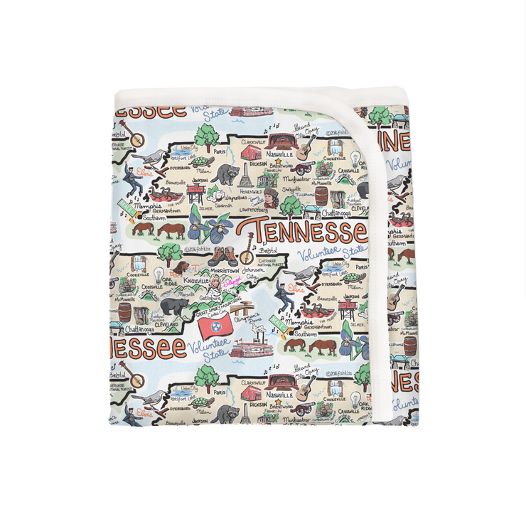 Tennessee Map Baby Blanket - PIMA