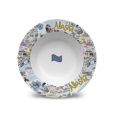Alaska Map Bowl