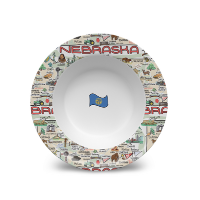 Nebraska Map Bowl