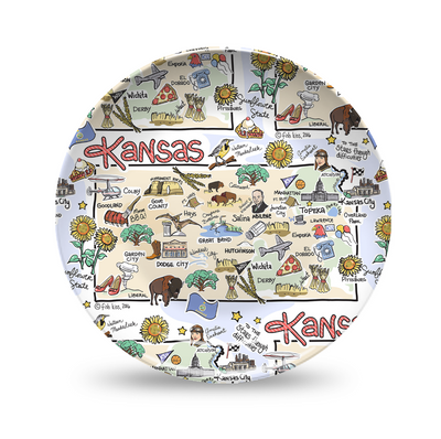 Kansas Map Plate