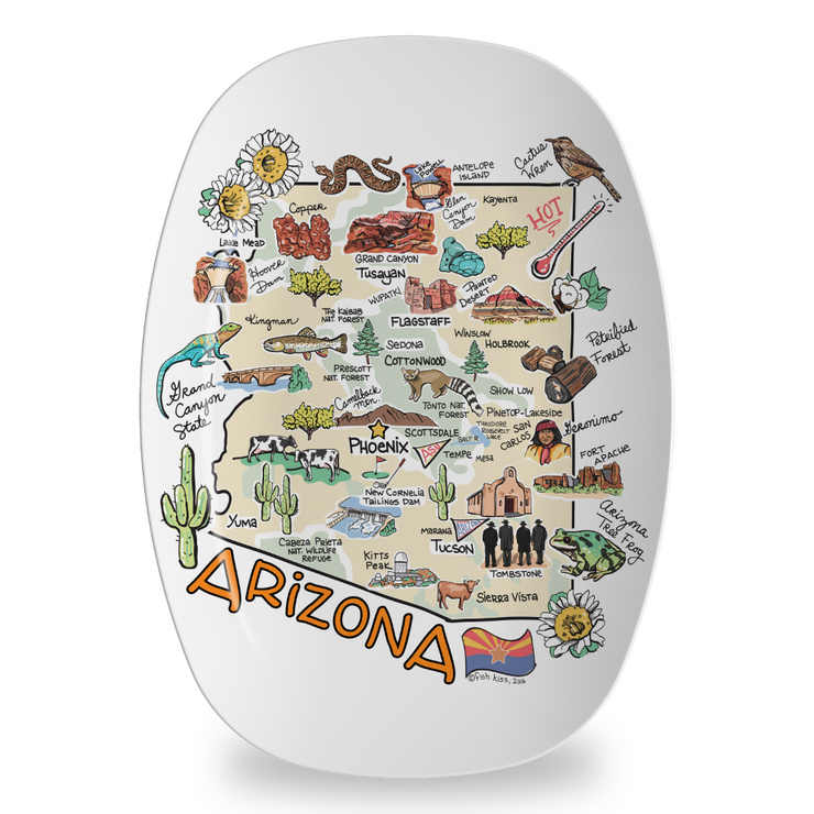 Arizona Map Platter