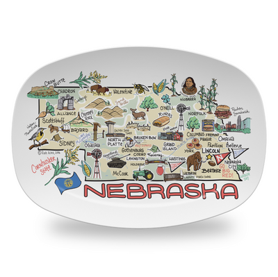 Nebraska Map Platter