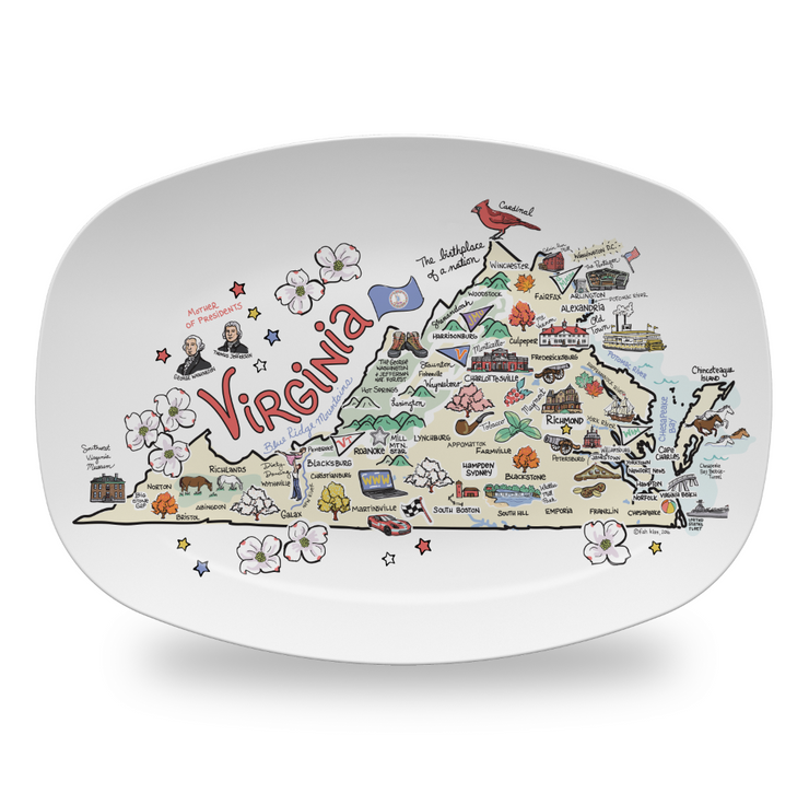 Virginia Map Platter