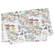 California Map Repeat Kitchen Towel