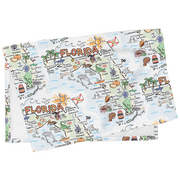 Florida Map Repeat Kitchen Towel