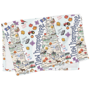 New Hampshire Map Repeat Kitchen Towel