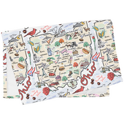 Ohio Map Repeat Kitchen Towel