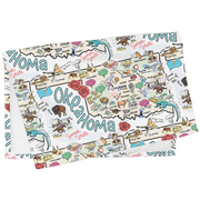 Oklahoma Map Repeat Kitchen Towel