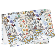 Rhode Island Map Repeat Kitchen Towel