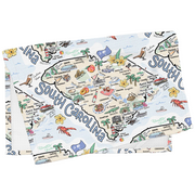 South Carolina Map Repeat Kitchen Towel