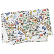 Wisconsin Map Repeat Kitchen Towel