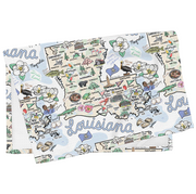 Louisiana Map Repeat Kitchen Towel
