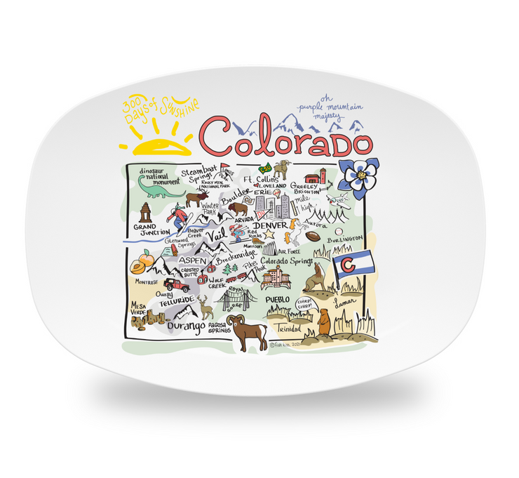 Colorado Map Platter