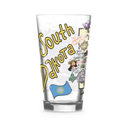 South Dakota 16 oz. Glass