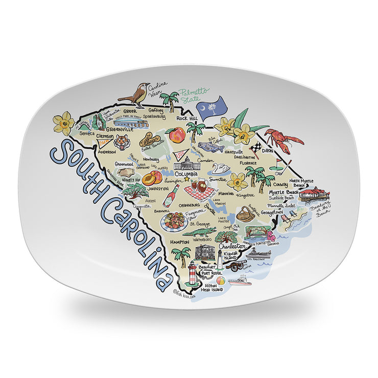 South Carolina Map Platter