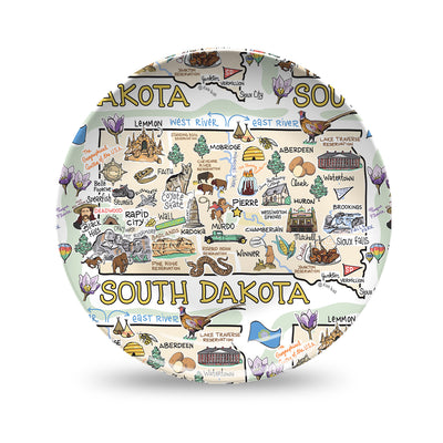South Dakota Map Plate