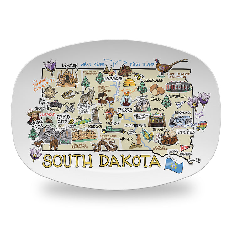 South Dakota Map Platter