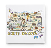 South Dakota Square Canvas Art