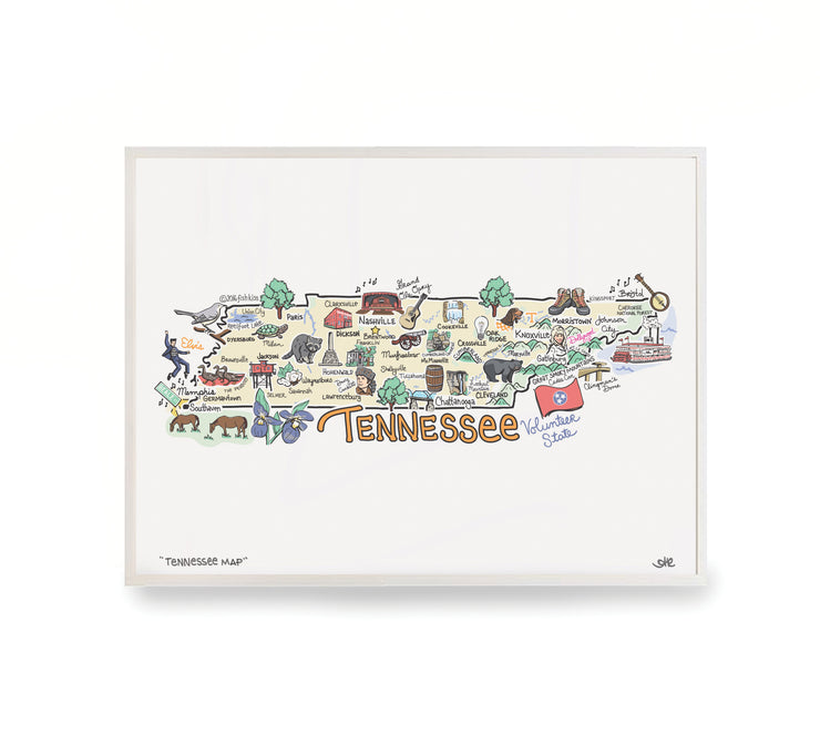 Tennessee Map Print