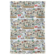 Tennessee Map Repeat Kitchen Towel