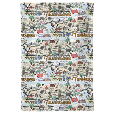 Tennessee Map Repeat Kitchen Towel