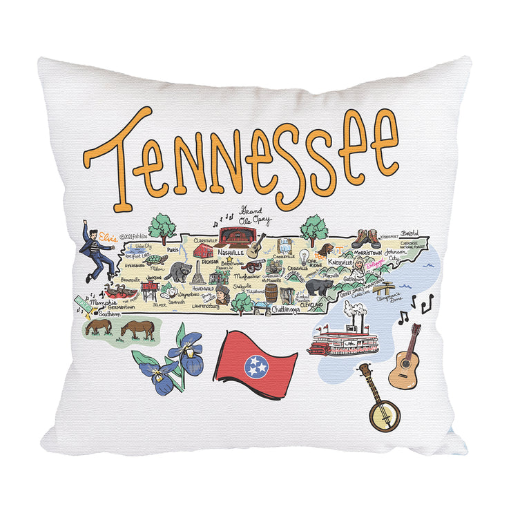 Tennessee Map Pillow