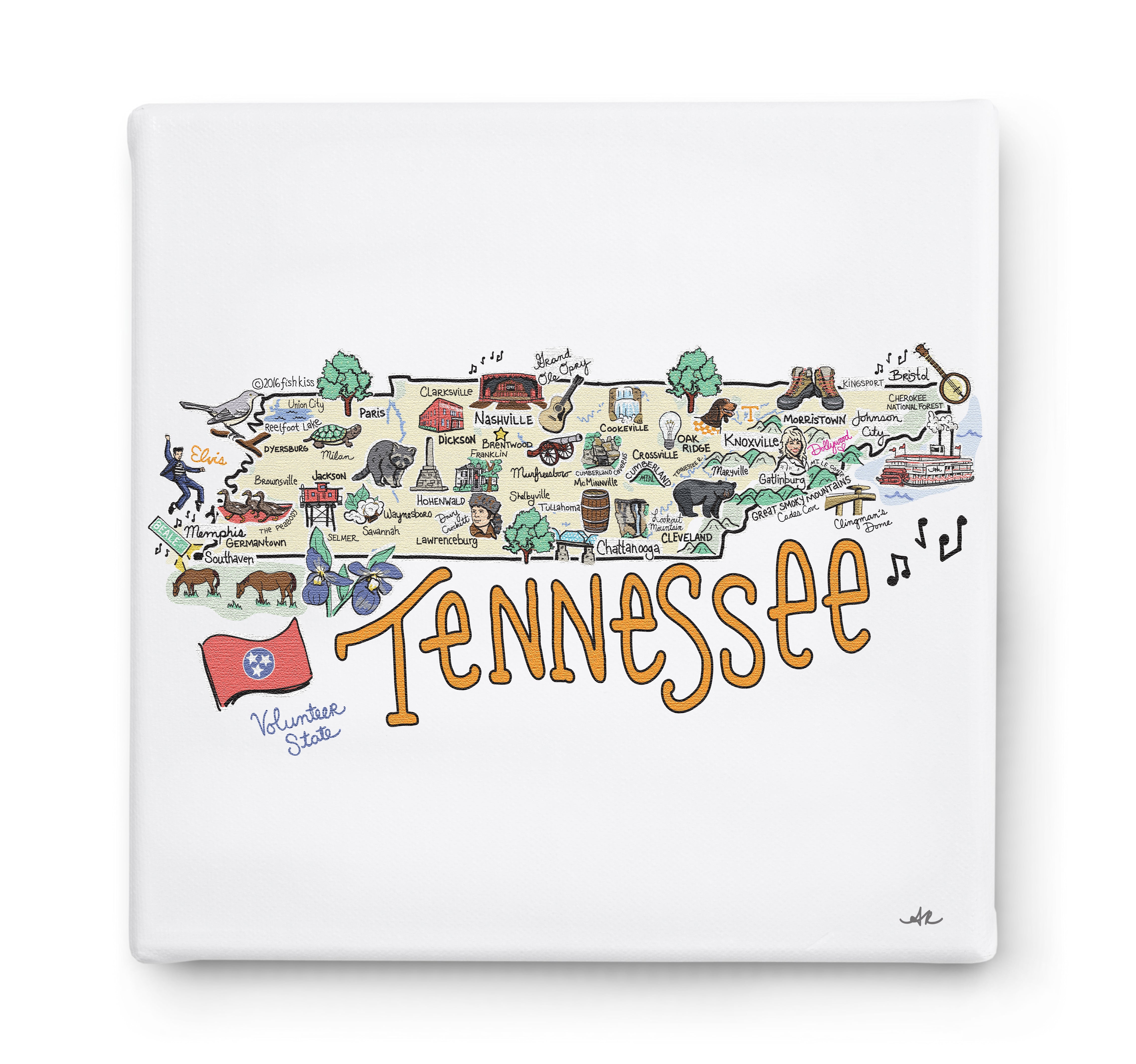 Tennessee Square Canvas Art