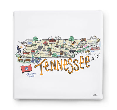 Tennessee Square Canvas Art