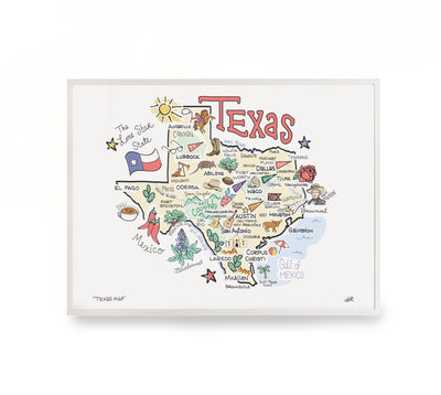 Texas Map Print